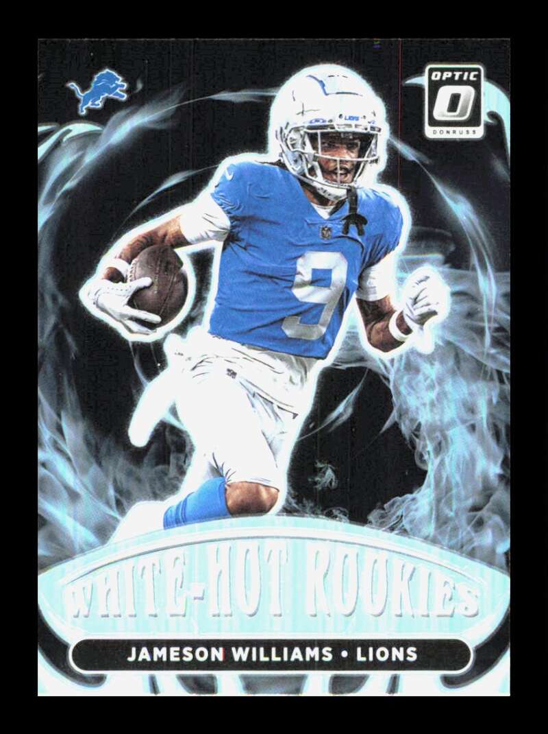 Load image into Gallery viewer, 2022 Donruss Optic White Hot Rookies Silver Prizm Jameson Williams #WHR-4 Rookie RC Detroit Lions  Image 1
