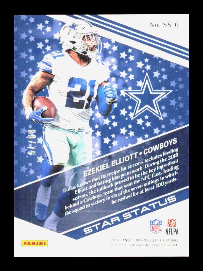 Load image into Gallery viewer, 2019 Donruss Elite Star Status Purple Ezekiel Elliott #SS-6 SP /75 Dallas Cowboys  Image 2
