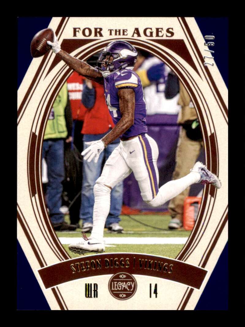 Load image into Gallery viewer, 2021 Panini Legacy For the Ages Blue Stefon Diggs #FTA-14 SP /50 Minnesota Vikings  Image 1
