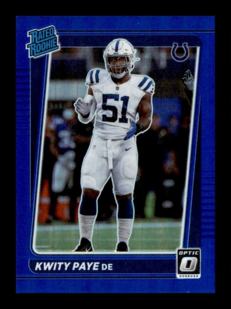 Load image into Gallery viewer, 2021 Donruss Optic Blue Prizm Kwity Paye #248 Rookie RC /179 Indianapolis Colts  Image 1
