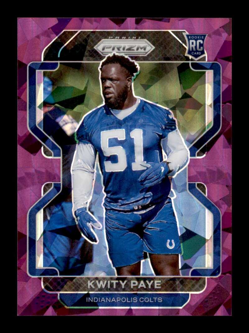 Load image into Gallery viewer, 2021 Panini Prizm Purple Ice Prizm Kwity Paye #378 Rookie RC /225 Indianapolis Colts  Image 1
