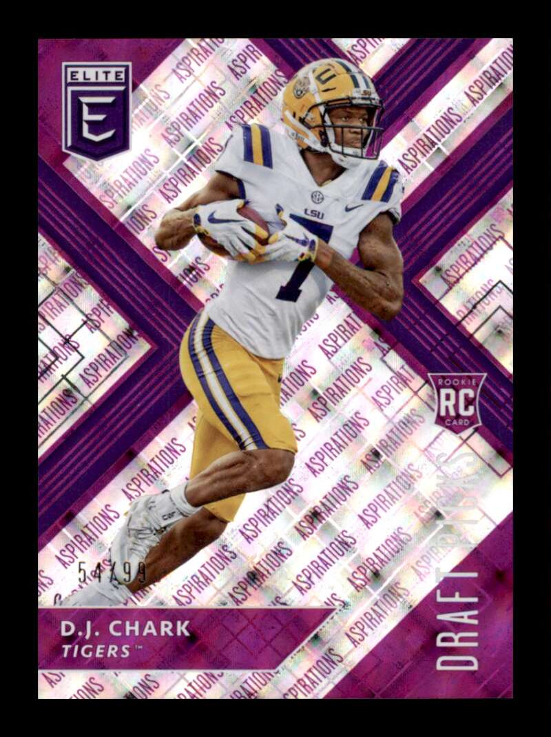 Load image into Gallery viewer, 2018 Panini Elite Draft Aspirations Purple D.J. Chark #131 Rookie RC /99 LSU Tigers  Image 1
