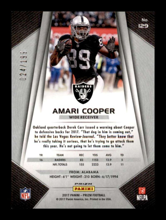 2017 Panini Prizm Light Blue Prizm Amari Cooper 