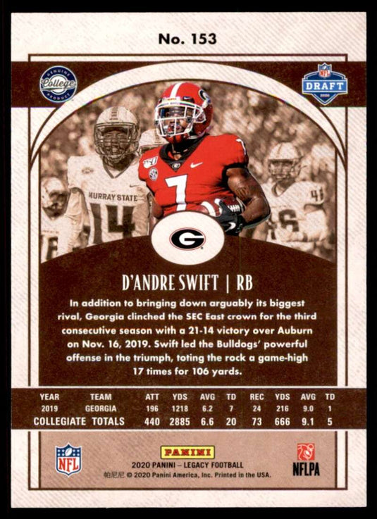 2020 Panini Legacy Orange D'Andre Swift