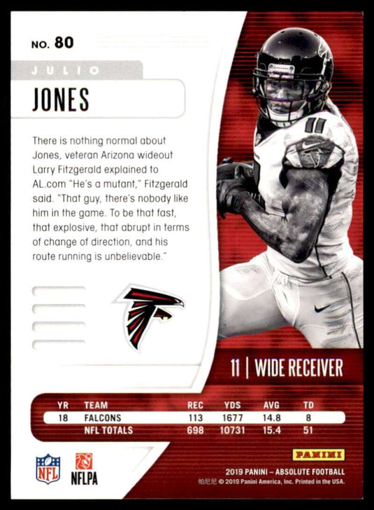 2019 Panini Absolute Blue Spectrum Julio Jones