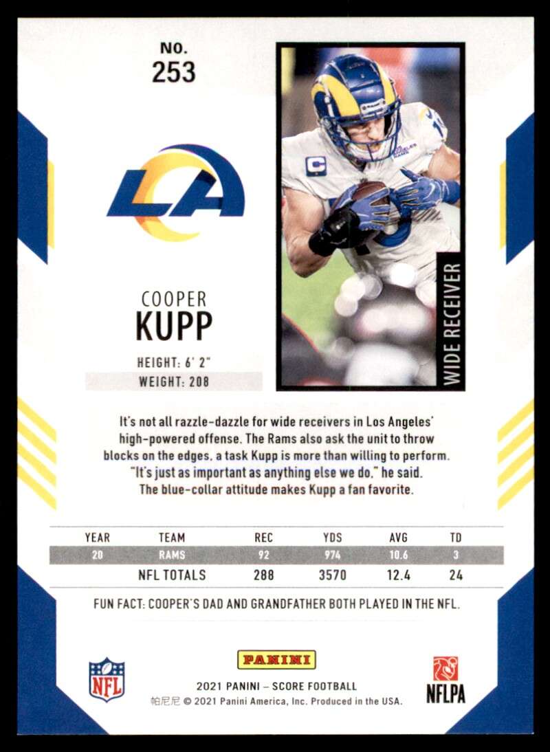 Load image into Gallery viewer, 2021 Panini Score Showcase Cooper Kupp #253 SP /100 Los Angeles Rams  Image 2
