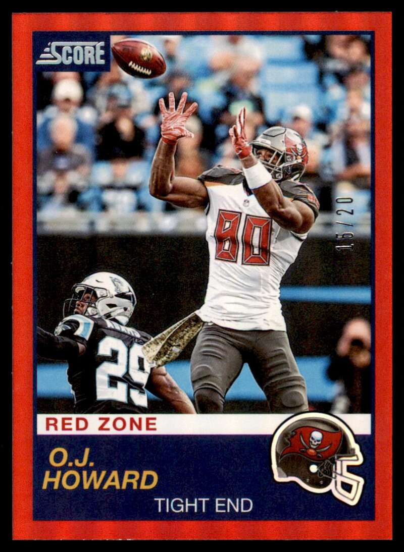 Load image into Gallery viewer, 2019 Panini Score Red Zone O.J. Howard #276 SP /20 Tampa Bay Buccaneers  Image 1
