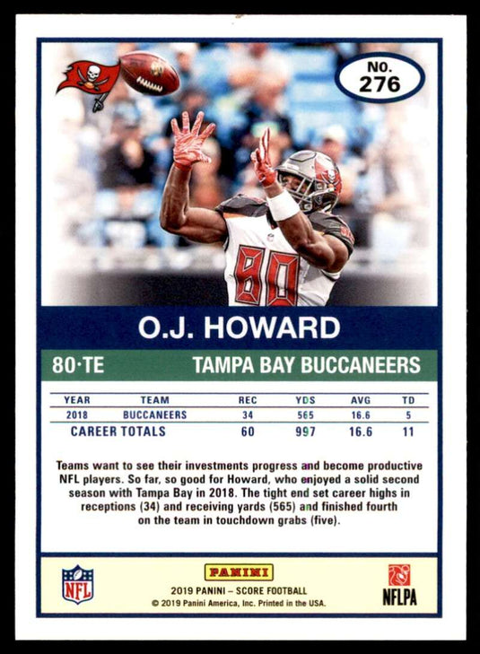 2019 Panini Score Red Zone O.J. Howard