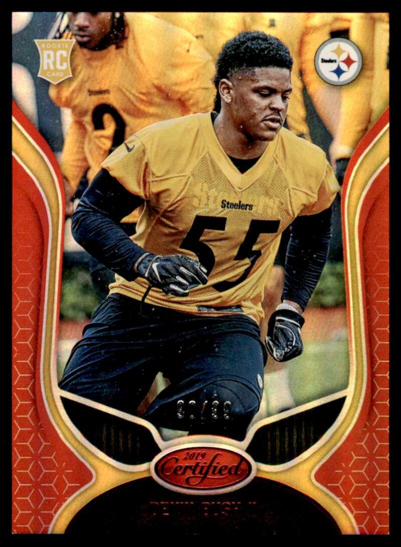 Load image into Gallery viewer, 2019 Panini Certified Red Devin Bush #182 Rookie RC /99 Pittsburgh Steelers  Image 1
