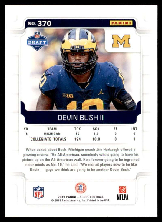 2019 Panini Score Red Devin Bush 