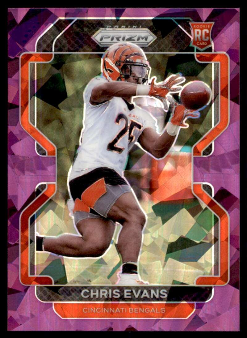 Load image into Gallery viewer, 2021 Panini Prizm Purple Ice Prizm Chris Evans #424 Rookie RC /225 Cincinnati Bengals  Image 1
