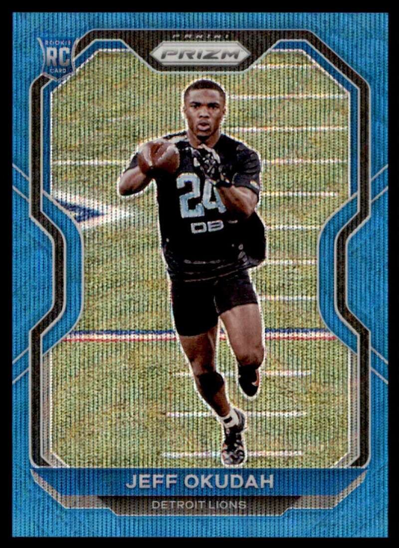 Load image into Gallery viewer, 2020 Panini Prizm Blue Wave Prizm Jeff Okudah #359 SP /199 Detroit Lions  Image 1
