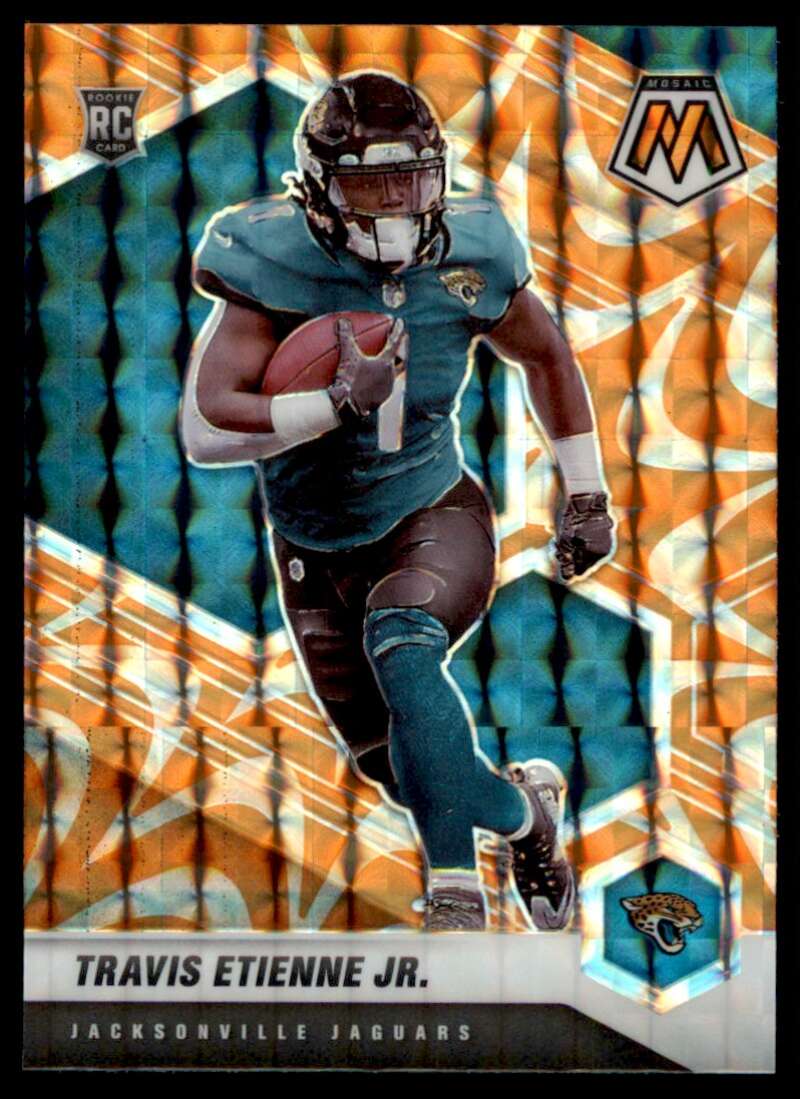 Load image into Gallery viewer, 2021 Panini Mosaic Reactive Orange Prizm Travis Etienne Jr. #314 Rookie RC Jacksonville Jaguars  Image 1
