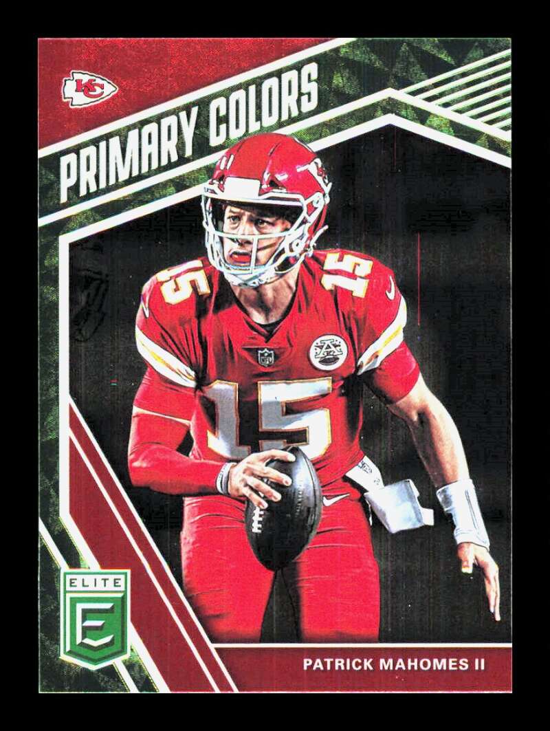 Load image into Gallery viewer, 2019 Donruss Elite Primary Colors Green Patrick Mahomes #PC-25 Kansas City Chiefs  Image 1
