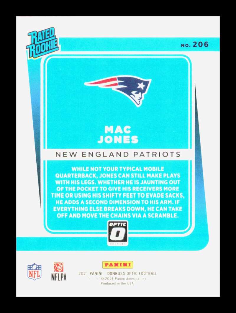 Load image into Gallery viewer, 2021 Donruss Optic Mac Jones #206 Rookie RC New England Patriots  Image 2
