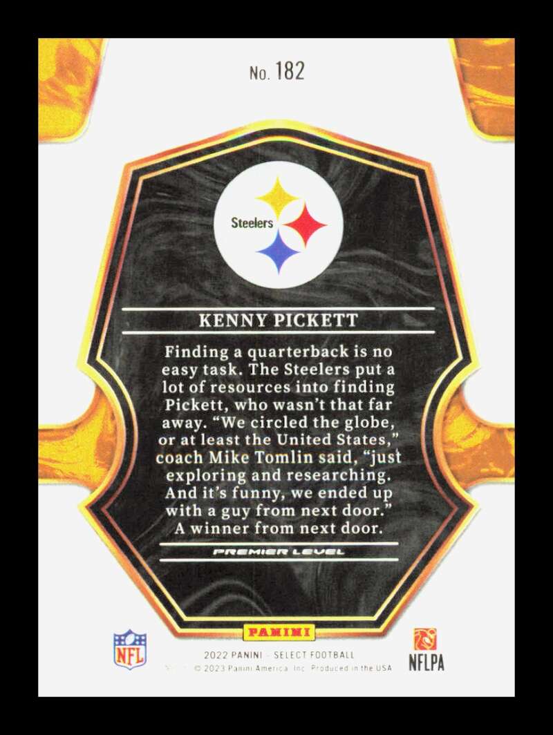 Load image into Gallery viewer, 2022 Panini Select Kenny Pickett #182 Rookie RC Pittsburgh Steelers  Image 2
