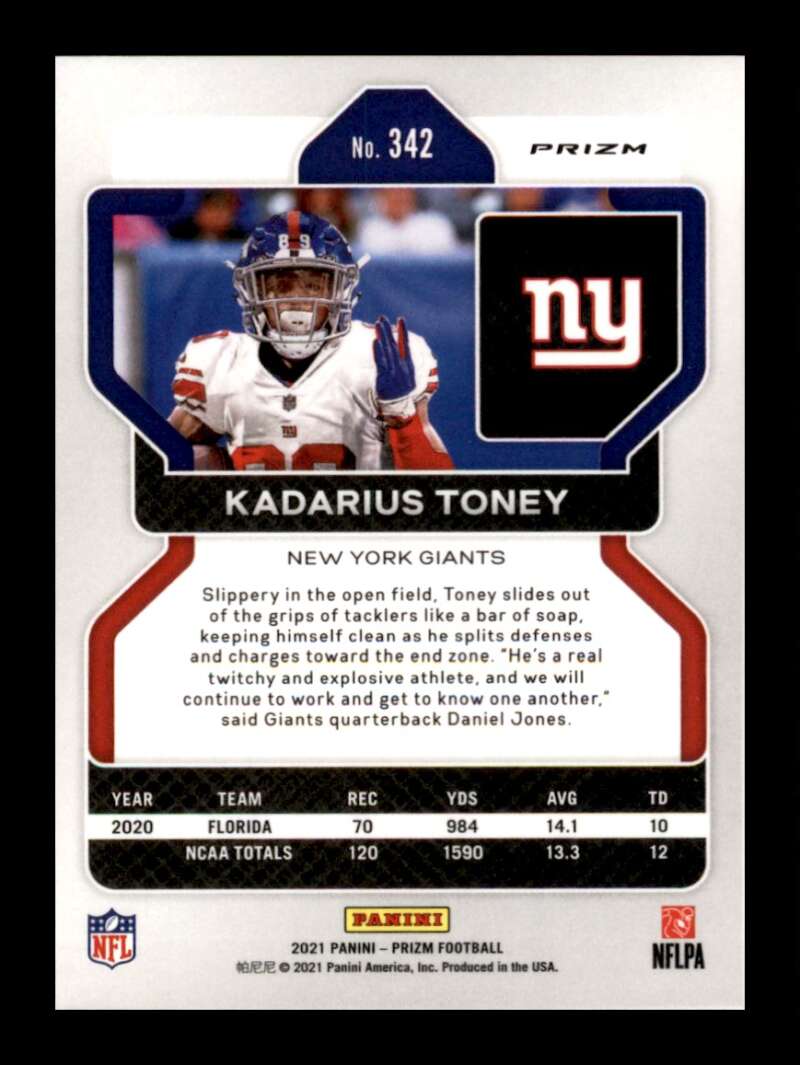 Load image into Gallery viewer, 2021 Panini Prizm Red Ice Prizm Kadarius Toney #342 Rookie RC New York Giants  Image 2
