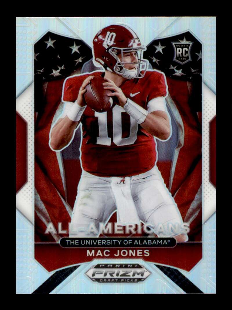 Load image into Gallery viewer, 2021 Panini Prizm Draft Silver Prizm Mac Jones #183 Rookie RC Alabama Crimson Tide  Image 1
