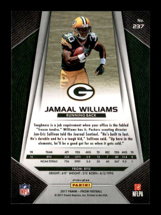 2017 Panini Prizm Silver Prizm Jamaal Williams 