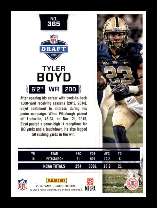 2016 Score Artist's Proof Tyler Boyd 