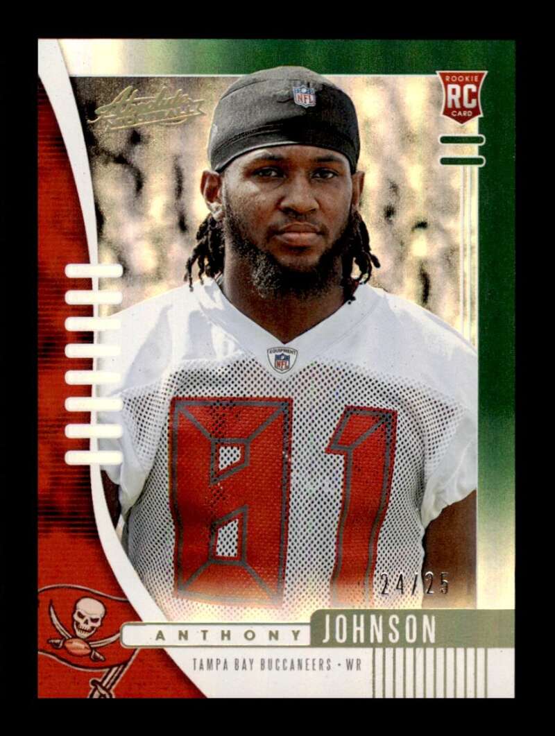 Load image into Gallery viewer, 2019 Panini Absolute Green Spectrum Anthony Johnson #191 Rookie RC /25 Tampa Bay Buccaneers  Image 1
