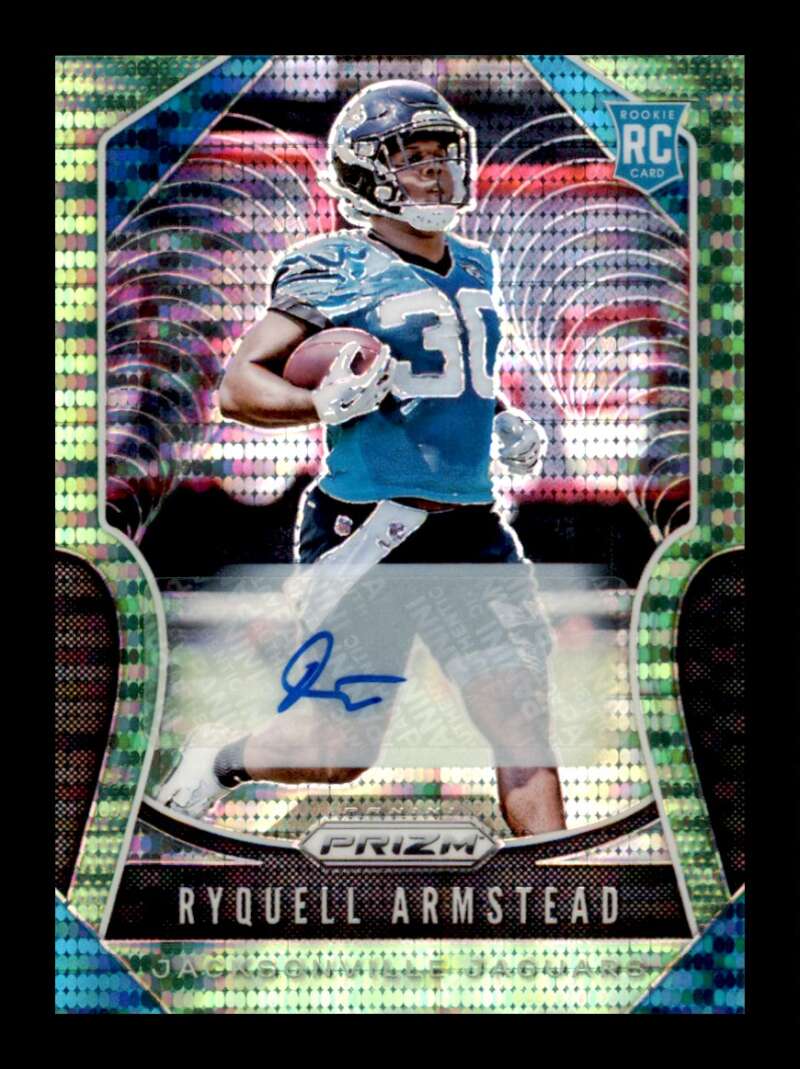 Load image into Gallery viewer, 2019 Panini Prizm Green Pulsar Prizm Auto Ryquell Armstead #338 Rookie RC Jacksonville Jaguars  Image 1
