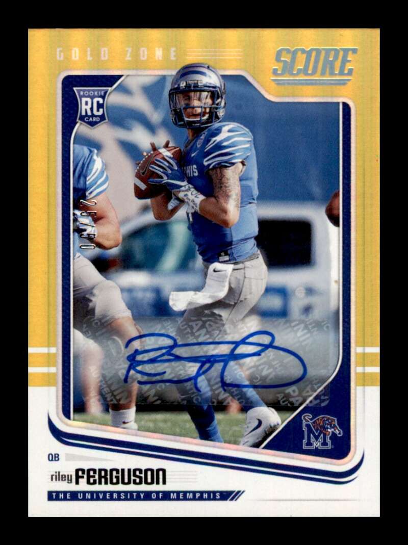 Load image into Gallery viewer, 2018 Score Gold Zone Autograph Riley Ferguson #358 Rookie RC Auto /50 Memphis Tigers  Image 1
