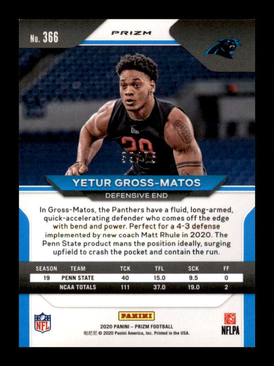 2020 Panini Prizm Green Scope Prizm Yetur Gross-Matos