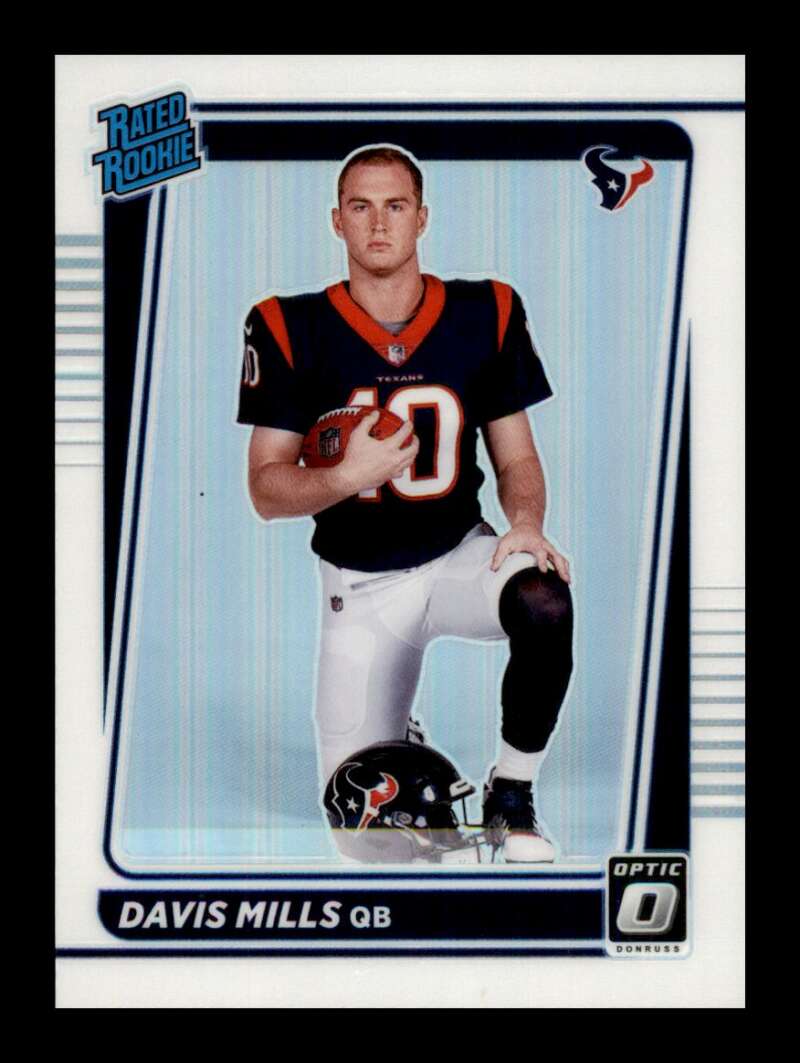 Load image into Gallery viewer, 2021 Donruss Optic Silver Prizm Davis Mills #222 Rookie RC Image Variation Houston Texans  Image 1
