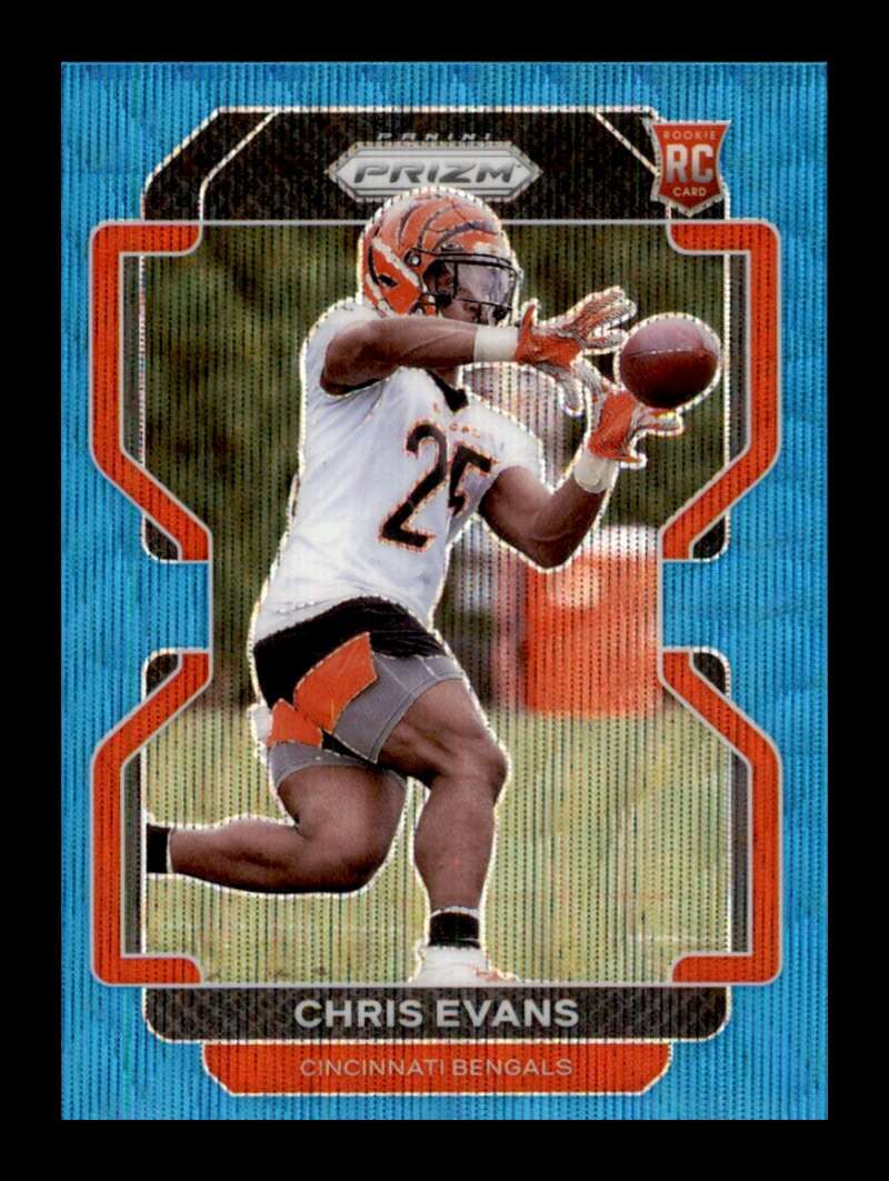 Load image into Gallery viewer, 2021 Panini Prizm Blue Wave Prizm Chris Evans #424 Rookie RC /199 Cincinnati Bengals  Image 1
