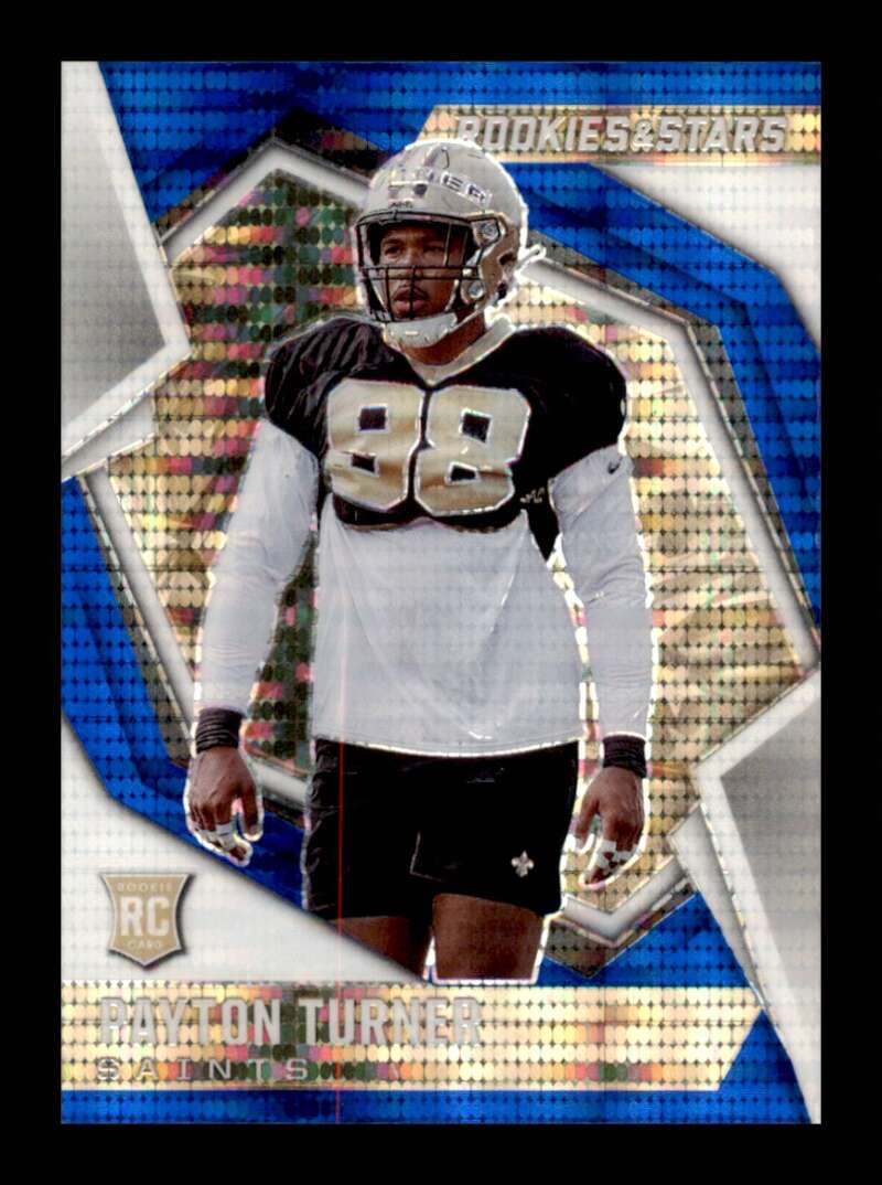 Load image into Gallery viewer, 2021 Panini Rookies &amp; Stars Blue Pulsar Prizm Payton Turner #148 Rookie RC /50 New Orleans Saints  Image 1
