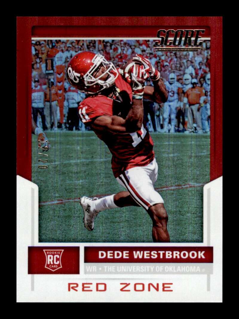 Load image into Gallery viewer, 2017 Panini Score Red Zone Dede Westbrook #346 Rookie RC /20 Oklahoma Sooners  Image 1
