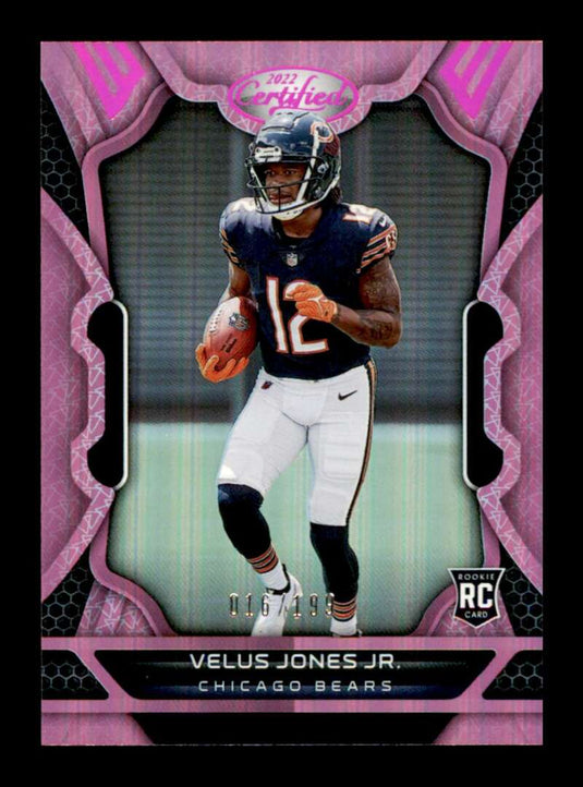 2022 Panini Certified Mirror Pink Velus Jones Jr 