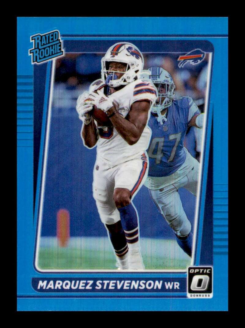 Load image into Gallery viewer, 2021 Donruss Optic Aqua Prizm Marquez Stevenson #257 Rookie RC /299 Buffalo Bills  Image 1
