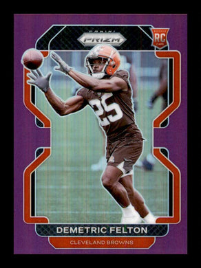 2021 Panini Prizm Purple Prizm Demetric Felton 