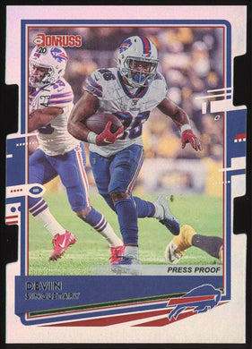 2020 Donruss Press Proof Silver Die Cut Devin Singletary 