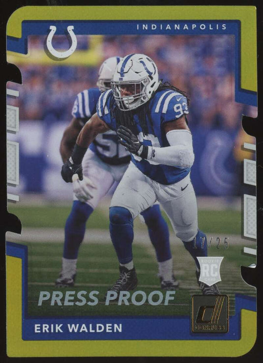 2017 Donruss Press Proof Gold Die Cut Erik Walden 