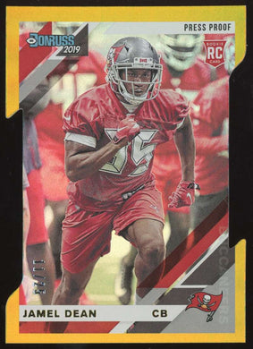 2019 Donruss Press Proof Gold Die Cut Jamel Dean 