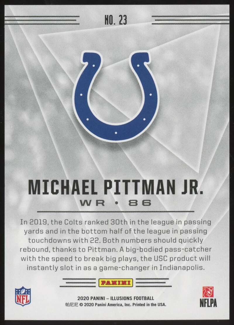 Load image into Gallery viewer, 2020 Panini Illusions Pink Michael Pittman Jr. #23 Rookie RC /399 Indianapolis Colts  Image 2
