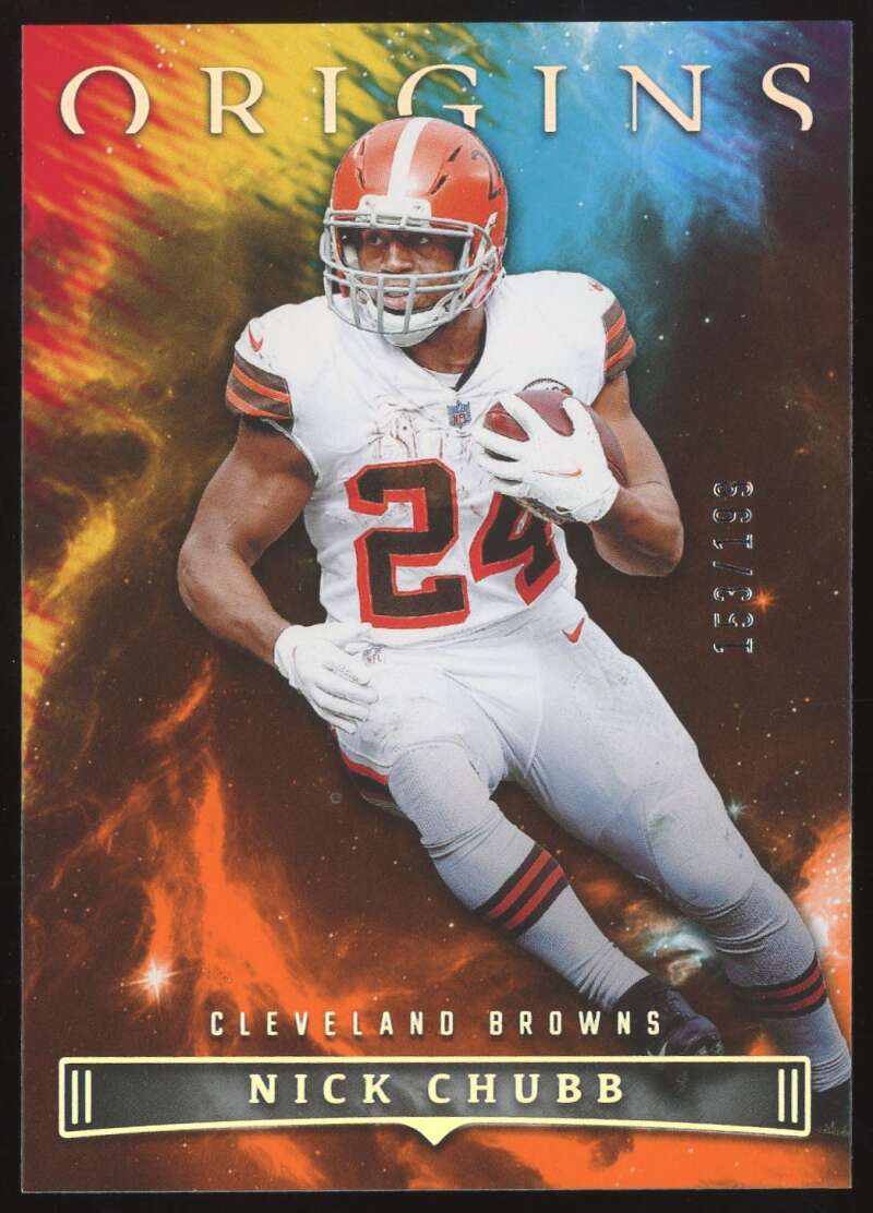 Load image into Gallery viewer, 2022 Panini Origins Orange Nick Chubb #22 SP /199 Cleveland Browns  Image 1
