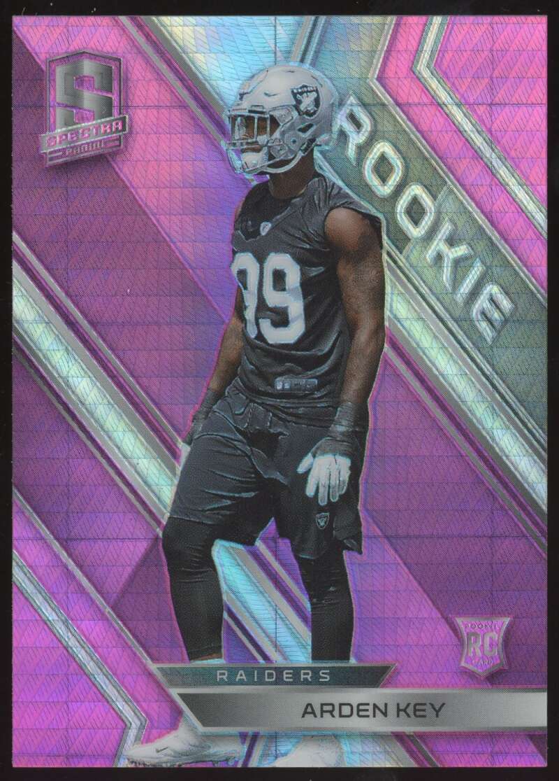 Load image into Gallery viewer, 2018 Panini Spectra Neon Pink Prizm Arden Key #152 Rookie RC /20 Oakland Raiders  Image 1
