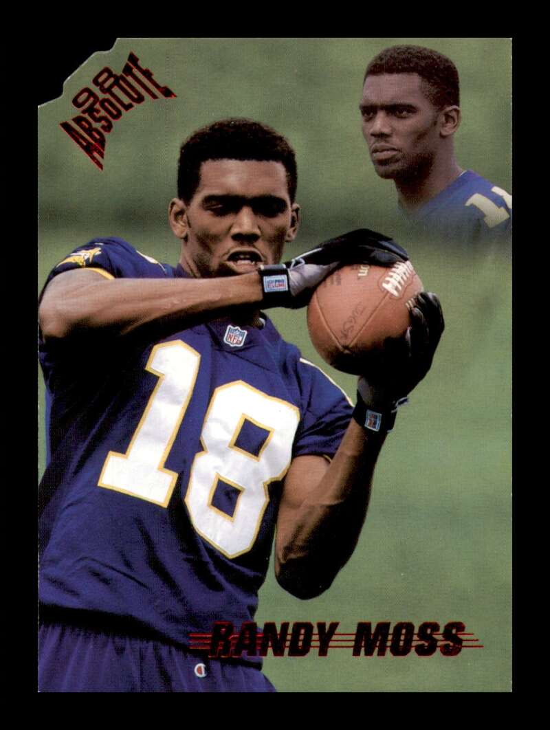 Load image into Gallery viewer, 1998 Playoff Absolute Retail Red Die Cut Randy Moss #40 Rookie RC Minnesota Vikings  Image 1
