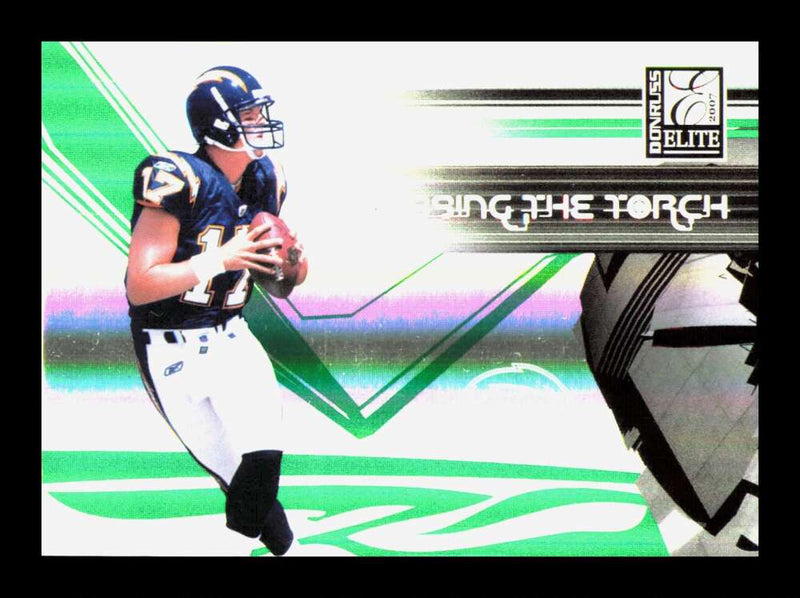 Load image into Gallery viewer, 2007 Donruss Elite Passing the Torch Green Philip Rivers #PT-6 SP /400 San Diego Chargers  Image 1
