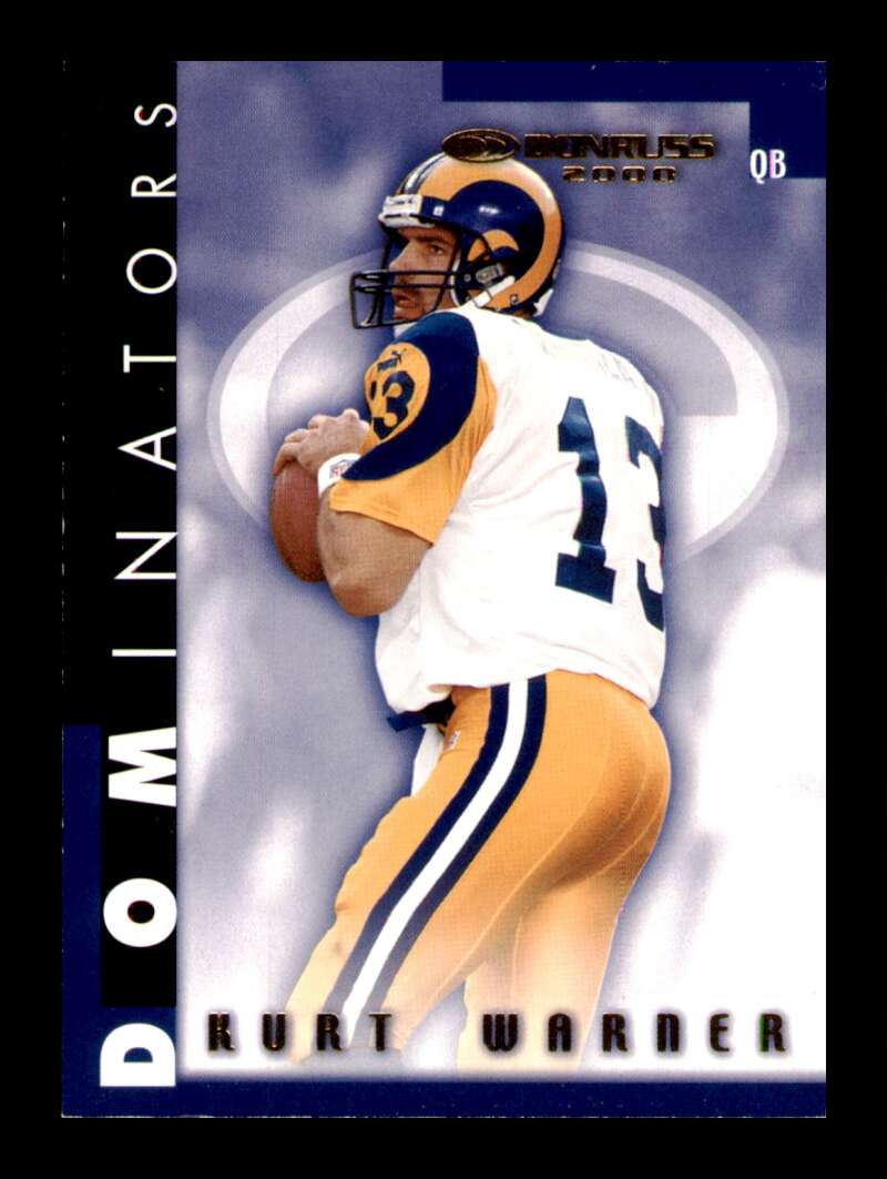 Load image into Gallery viewer, 2000 Donruss Dominators Kurt Warner #D-20 SP 1/5000 St. Louis Rams  Image 1
