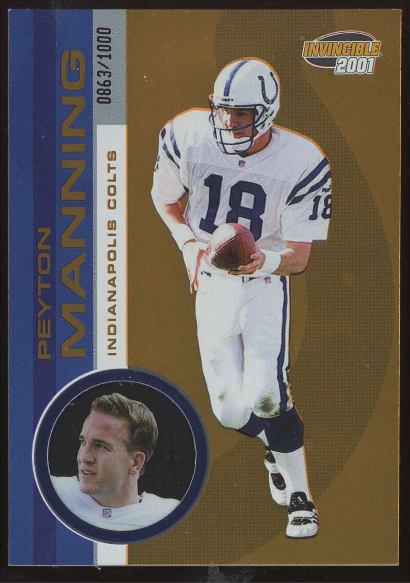 Load image into Gallery viewer, 2001 Pacific Invincible Peyton Manning #98 SP /1000 Indianapolis Colts  Image 1
