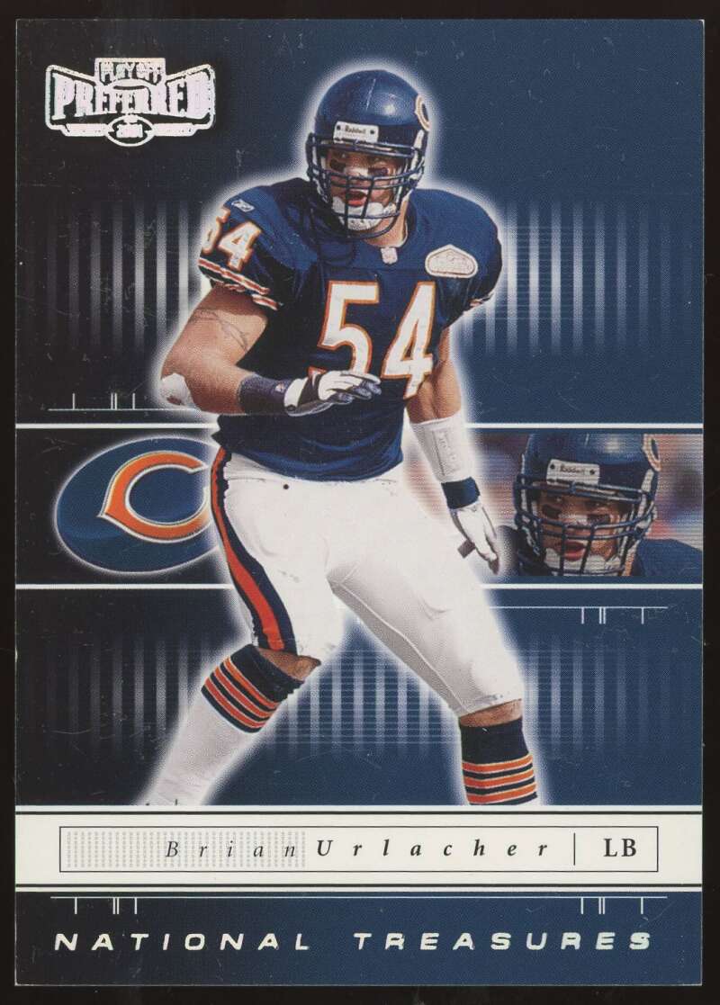 Load image into Gallery viewer, 2001 Playoff Preferred National Treasures Silver Brian Urlacher #62 SP /400 Chicago Bears  Image 1
