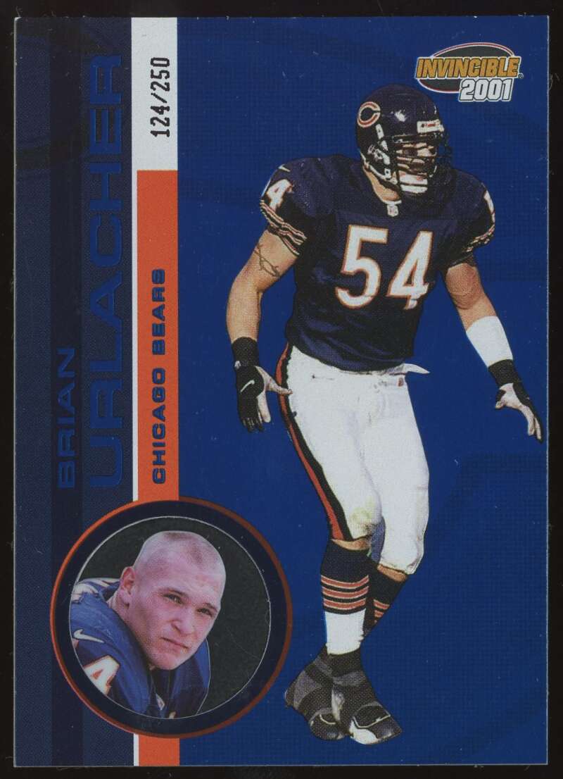 Load image into Gallery viewer, 2001 Pacific Invincible Blue Brian Urlacher #45 SP /250 Chicago Bears  Image 1
