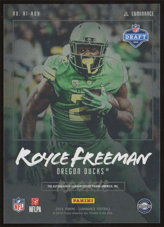 2018 Panini Luminance Ink Platinum Blue Royce Freeman