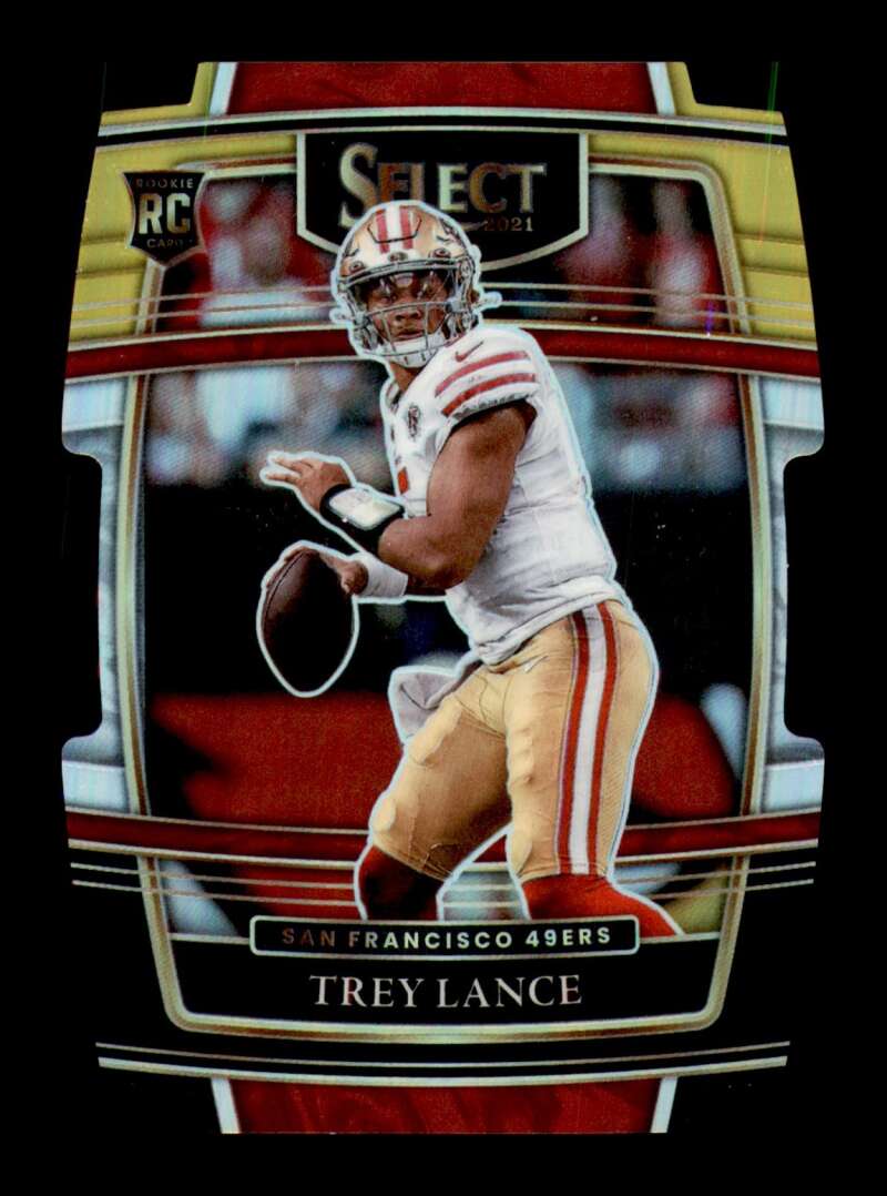 Load image into Gallery viewer, 2021 Panini Select Black Gold Prizm Die Cut Trey Lance #45 Rookie RC San Francisco 49ers  Image 1
