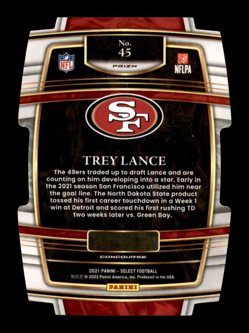 Load image into Gallery viewer, 2021 Panini Select Black Gold Prizm Die Cut Trey Lance #45 Rookie RC San Francisco 49ers  Image 2
